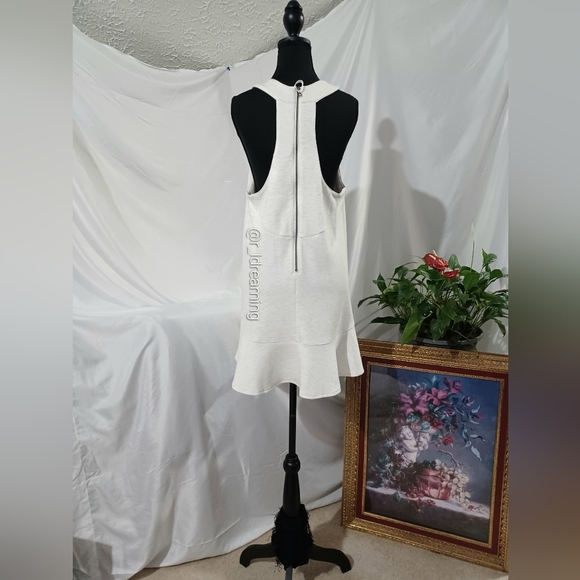 NWT Daily Practice High Twist Sleeveless Mini Dress Size Medium In Ivory Heather - Picture 3 of 8